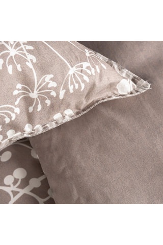 Parure de couette en coton 57 fils/cm² Sunshine 6.12 - Ecru et taupe