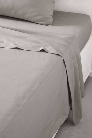Drap plat en coton 57 fils/cm² Essential - Beige