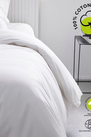 Housse de couette en coton biologique 57 fils/cm² Today Organic - Blanc
