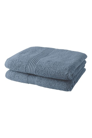 2 serviettes de toilette - Denim - 50 x 90 cm