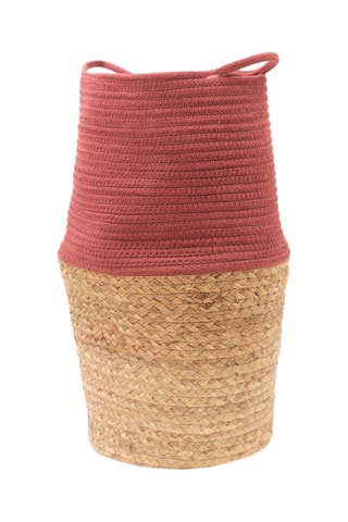 Panier Factory - 30 cm - Rouge et beige