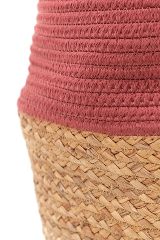 Panier Factory - 30 cm - Rouge et beige