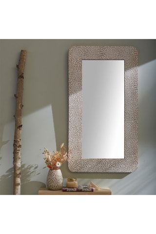 Miroir en bois de manguier - 91 x 51 x 2,5 cm - Naturel