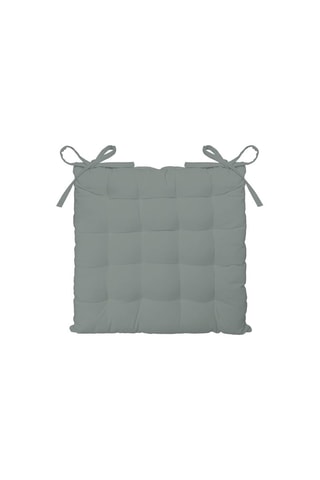 Assise matelassée en gaze de coton Indian Flowers - Sauge - 40 x 40 cm