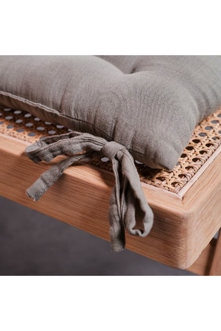 Assise matelassée en gaze de coton Indian Flowers - Sauge - 40 x 40 cm