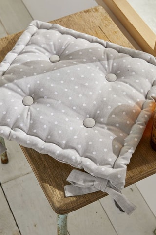 Assise de chaise - 40 x 40 cm - Blanc et taupe