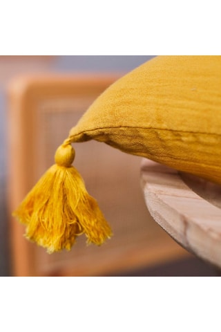 Coussin Indian Flowers - Ocre - 40 x 40 cm