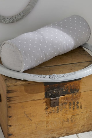 Coussin Polochon - Gris et blanc - 45 x 15 cm