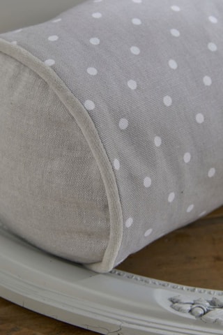 Coussin Polochon - Gris et blanc - 45 x 15 cm