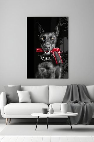 Tableau en verre trempé Gun Dog