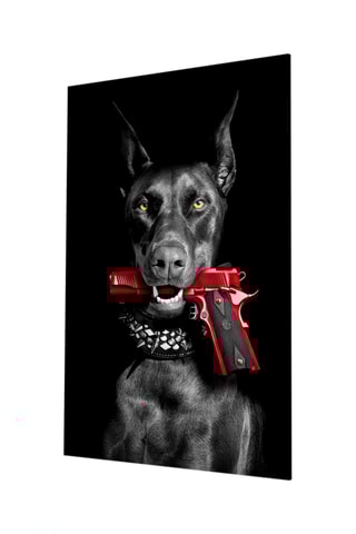 Tableau en verre trempé Gun Dog