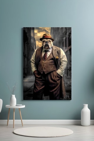 Tableau en verre trempé Bulldog
