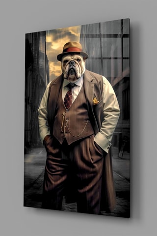 Tableau en verre trempé Bulldog