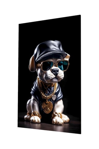 Tableau en verre trempé Puppy Vogue