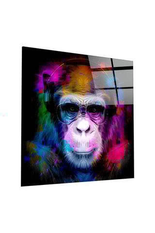 Tableau en verre trempé Intellectual Monkey 