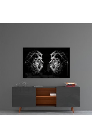 Tableau en verre trempé Lion 