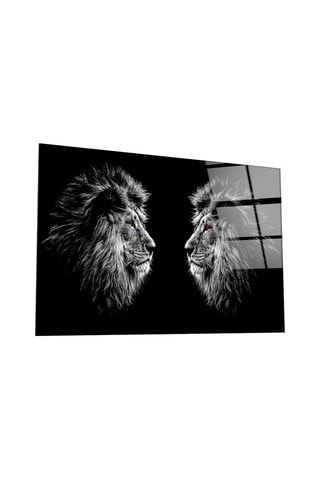 Tableau en verre trempé Lion 