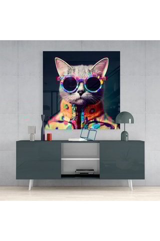 Tableau en verre trempé Coolest Cat 