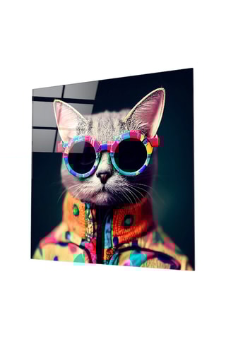 Tableau en verre trempé Coolest Cat 