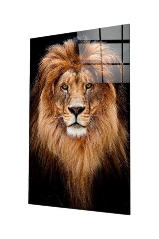 Tableau en verre trempé Lion 