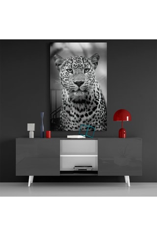 Tableau en verre trempé Leopar 