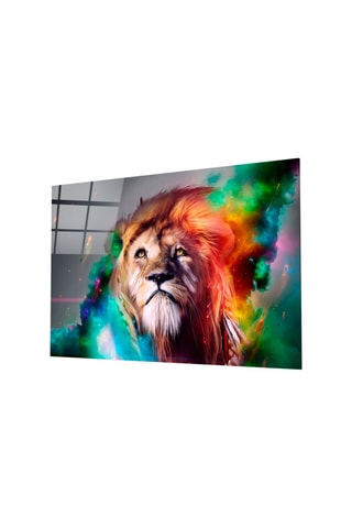 Tableau en verre trempé Lion 