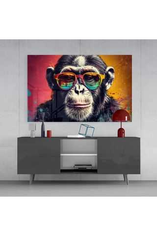 Tableau en verre trempé Singe cool