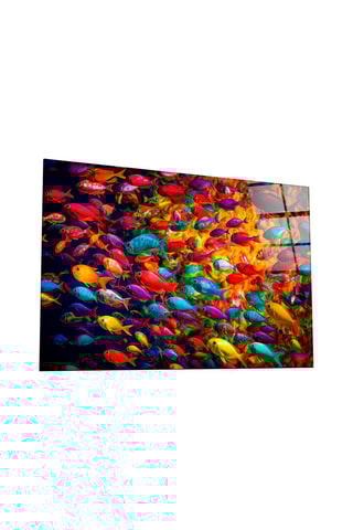 Tableau en verre trempé Groupe de poissons