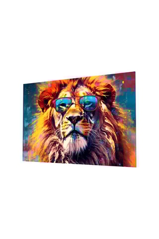 Tableau en verre trempé Lion cool