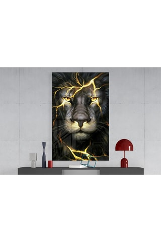 Tableau en verre trempé Lion 