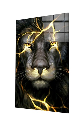 Tableau en verre trempé Lion 