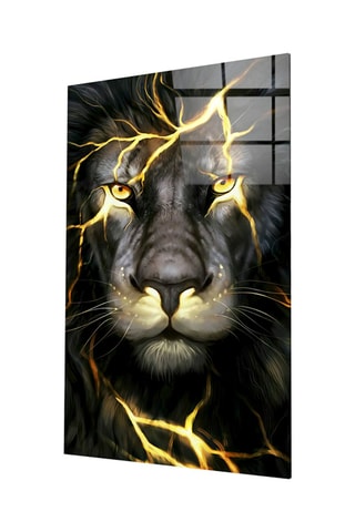 Tableau en verre trempé Lion 