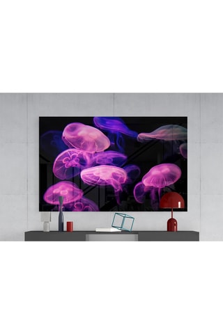 Tableau en verre trempé Jellyfish 