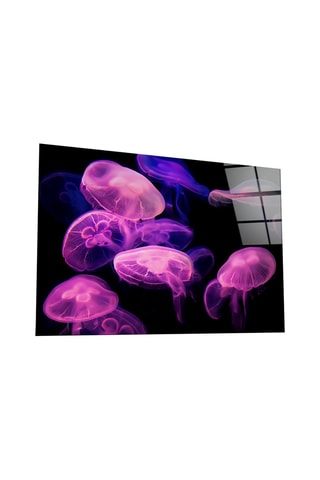 Tableau en verre trempé Jellyfish 