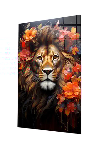 Tableau en verre trempé Lion