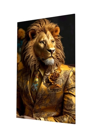 Tableau en verre trempé Lion Vogue