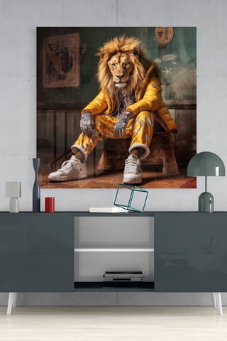 Tableau en verre trempé Lion Vogue Designer's Collection 