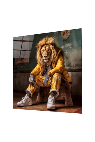 Tableau en verre trempé Lion Vogue Designer's Collection 