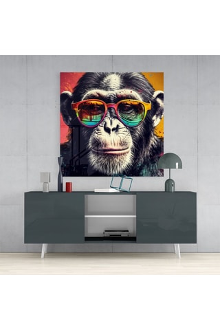 Tableau en verre trempé Cool Monkey