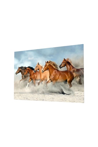 Tableau en verre trempé Horses Glass