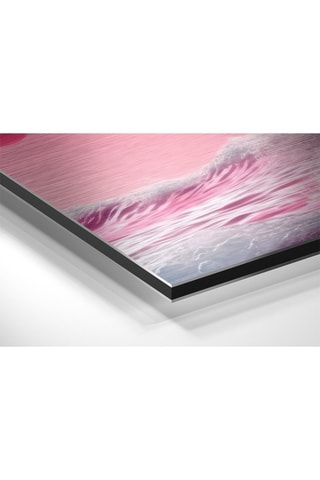 Tableau en verre trempé Surf in pink planet