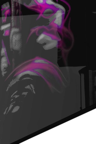 Tableau Mickey Disney en verre trempé Neon Mouse