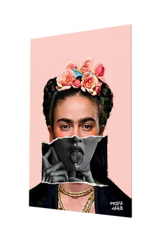 Tableau en verre trempé Frida with Lollipop