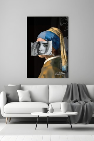 Tableau en verre trempé Modern Girl with Pearl Earring