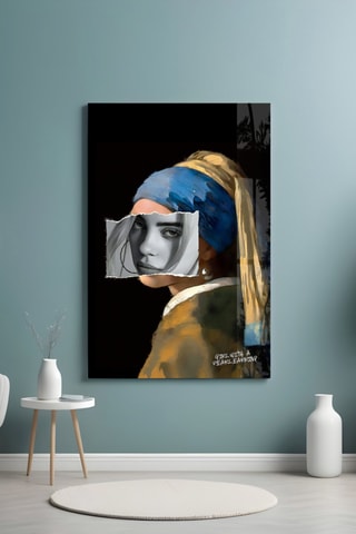Tableau en verre trempé Modern Girl with Pearl Earring