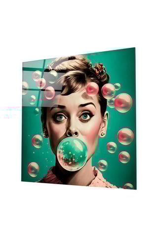 Tableau en verre trempé Audrey Hepburn 