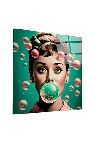 Tableau en verre trempé Audrey Hepburn 