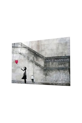 Tableau en verre trempé "la Petite Fille au ballon" - Banksy - Reproduction