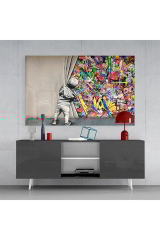 Tableau en verre trempé - Banksy - Reproduction
