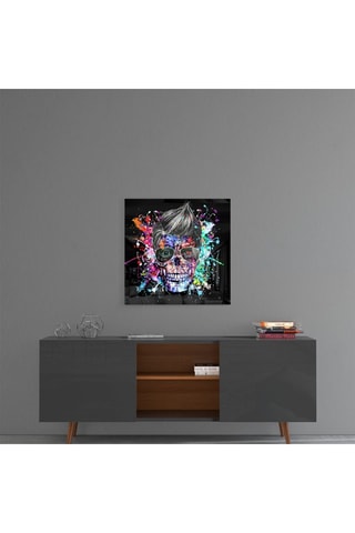 Tableau en verre trempé Couleurs et Crâne